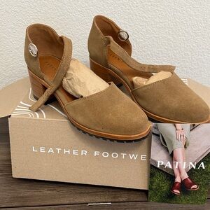 Portland Leather Patina Tan Suede Heeled Maryjane 9.5 NEW